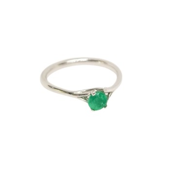 ANILLO PLATA ESMERALDA