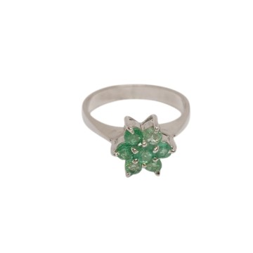 ANILLO PLATA ESMERALDA
